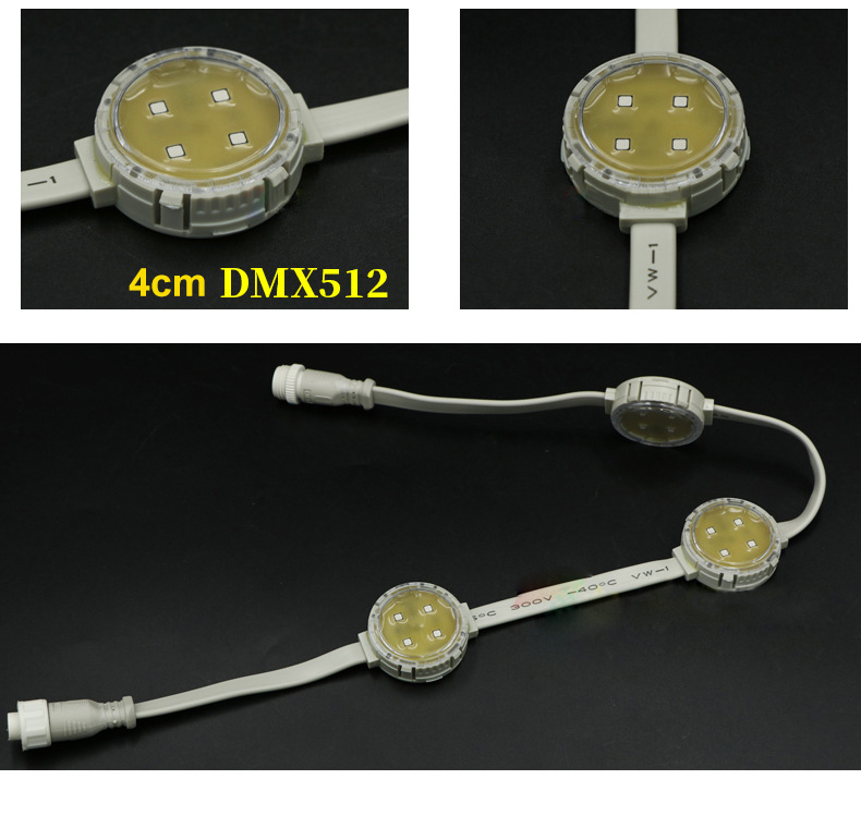DC12/24V DMX512 Addressable RGB/RGBW Full-color Programmable Digital LED Point Light Pixel Module Light String DC12/24V DMX512 Addressable RGB/RGBW Full-color Programmable Digital LED Point Light Pixel Module Light String